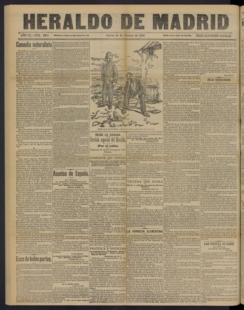 Miniatura de El Heraldo de Madrid: diario independiente del 24 de febrero de 1898