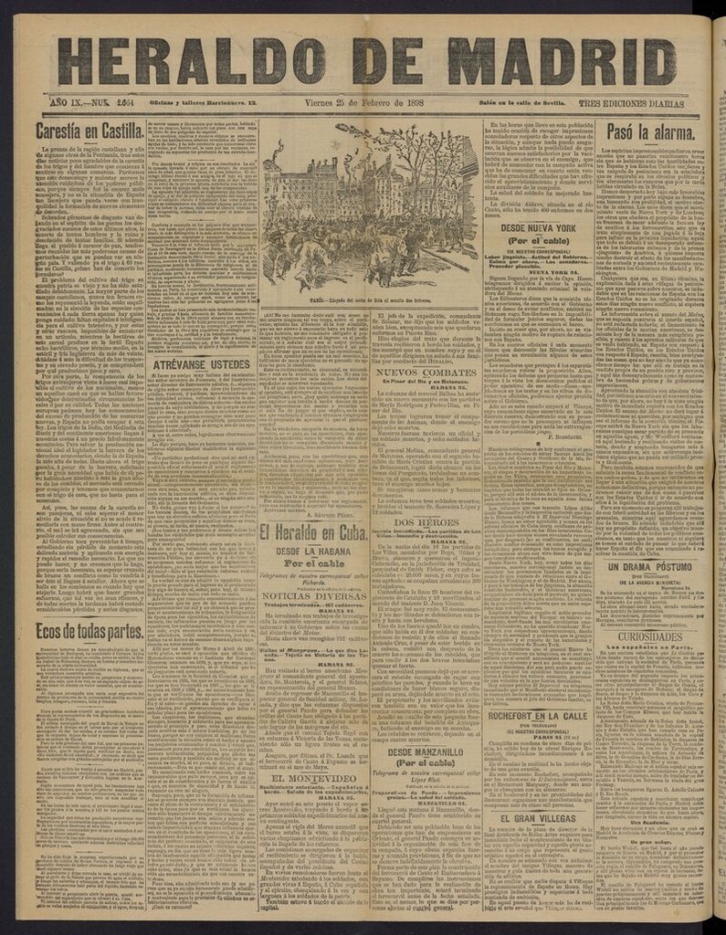 Miniatura de El Heraldo de Madrid: diario independiente del 25 de febrero de 1898