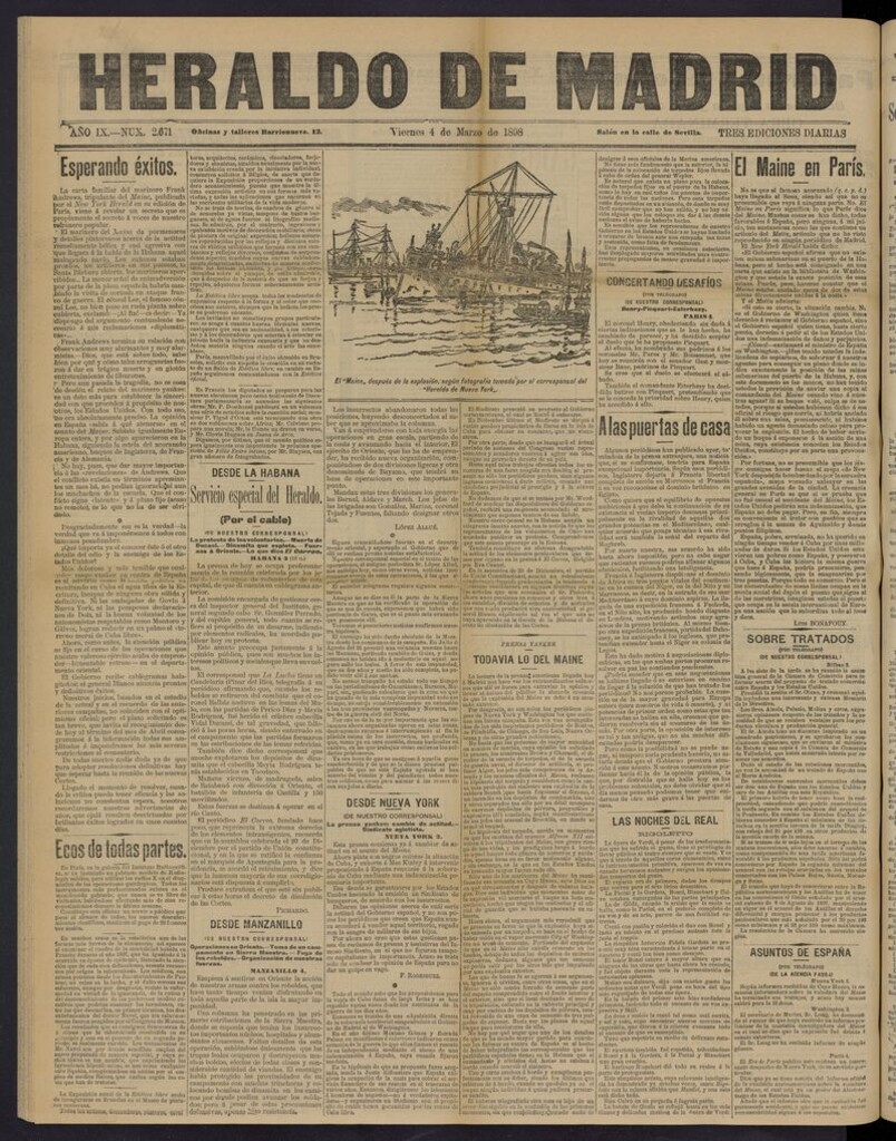 Miniatura de El Heraldo de Madrid: diario independiente del 4 de marzo de 1898