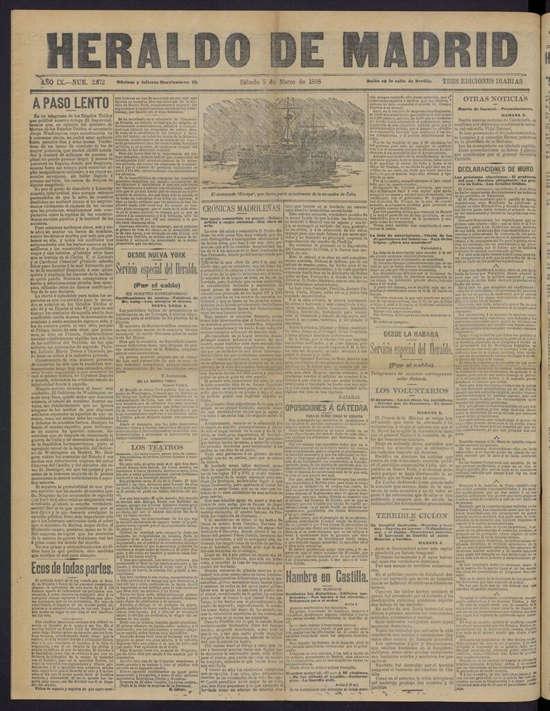 Miniatura de El Heraldo de Madrid: diario independiente del 5 de marzo de 1898