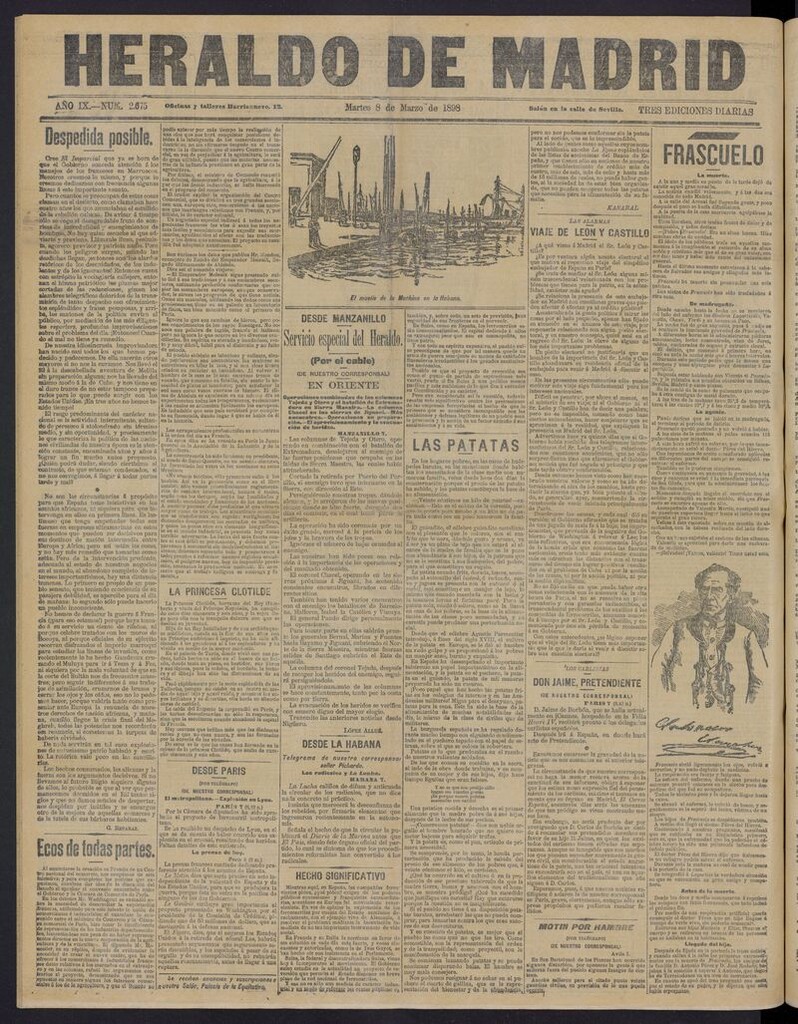 Miniatura de El Heraldo de Madrid: diario independiente del 8 de marzo de 1898