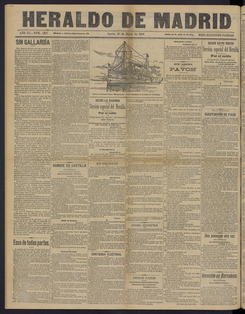Miniatura de El Heraldo de Madrid: diario independiente del 10 de marzo de 1898