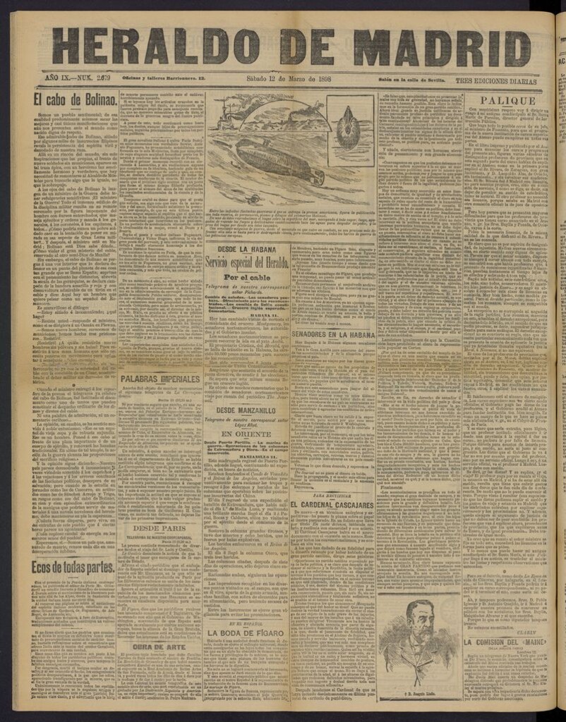 Miniatura de El Heraldo de Madrid: diario independiente del 12 de marzo de 1898