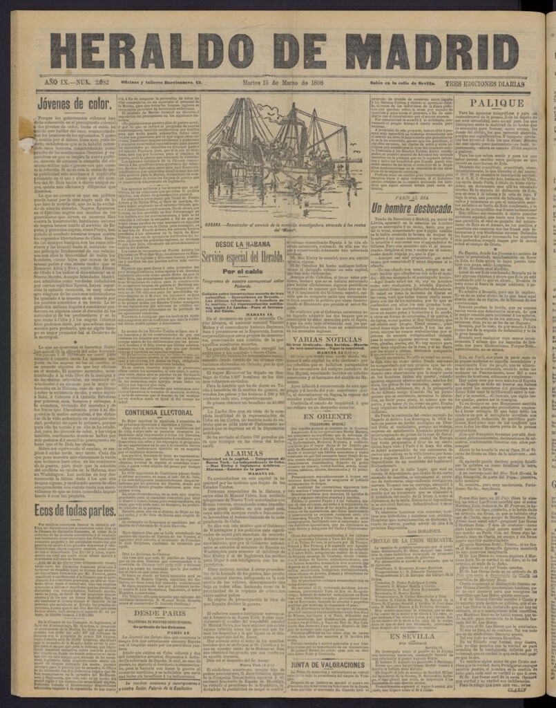 Miniatura de El Heraldo de Madrid: diario independiente del 15 de marzo de 1898