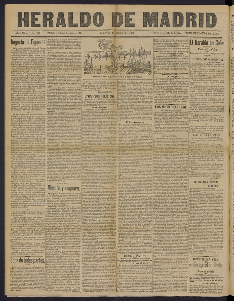 Miniatura de El Heraldo de Madrid: diario independiente del 21 de marzo de 1898