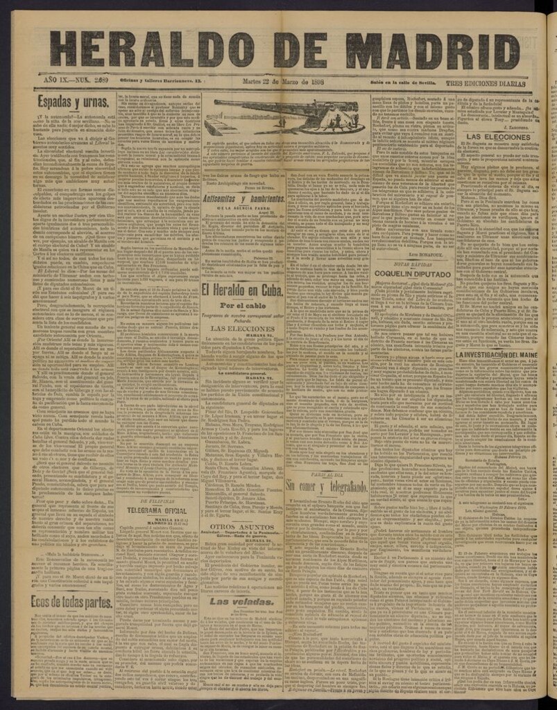 Miniatura de El Heraldo de Madrid: diario independiente del 22 de marzo de 1898