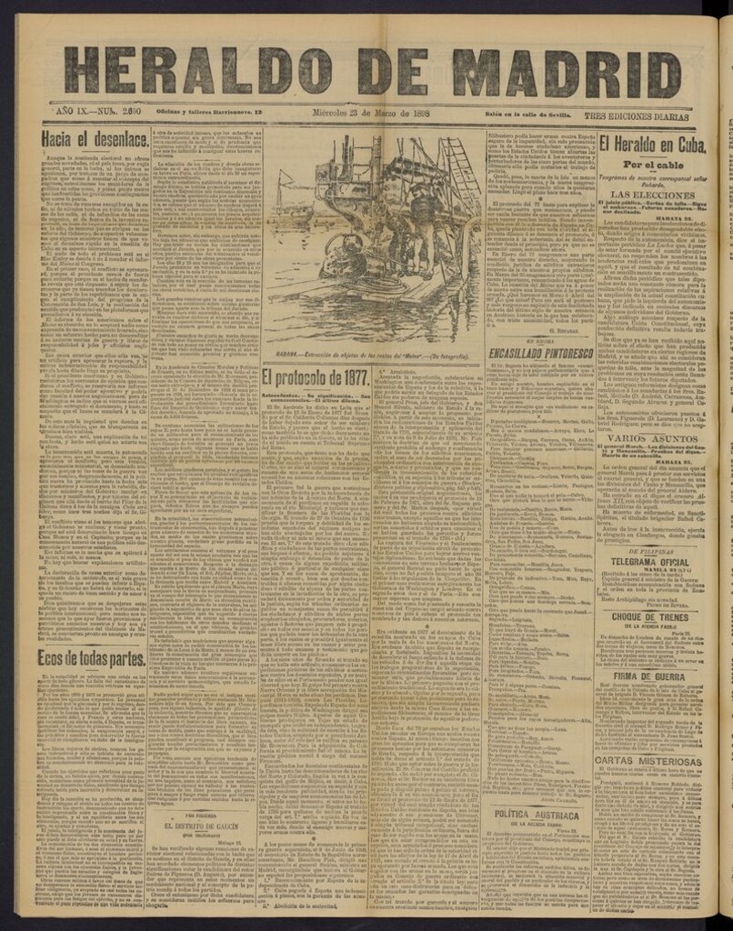 Miniatura de El Heraldo de Madrid: diario independiente del 23 de marzo de 1898