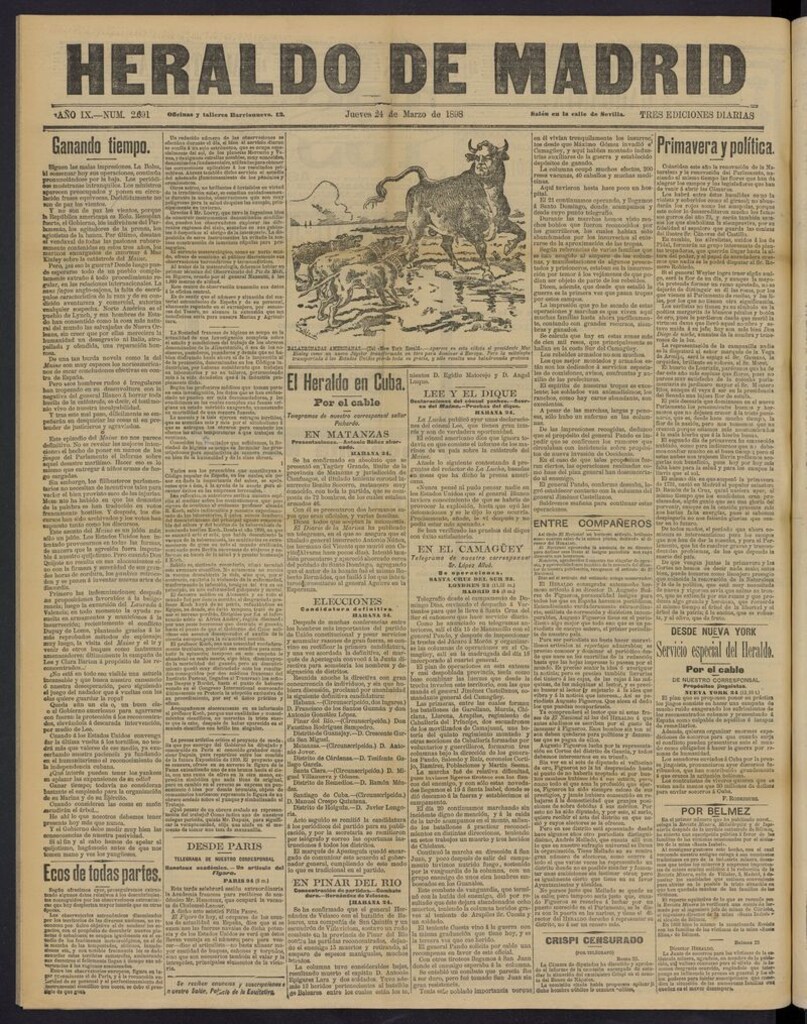 Miniatura de El Heraldo de Madrid: diario independiente del 24 de marzo de 1898