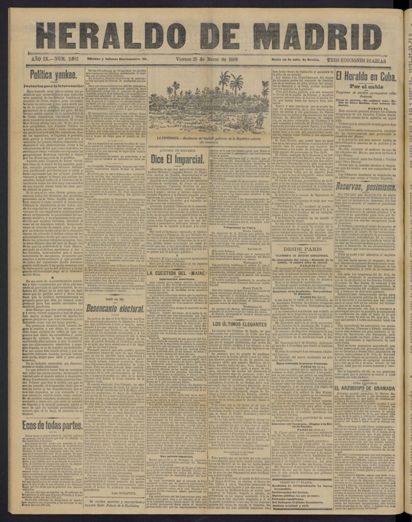 Miniatura de El Heraldo de Madrid: diario independiente del 25 de marzo de 1898