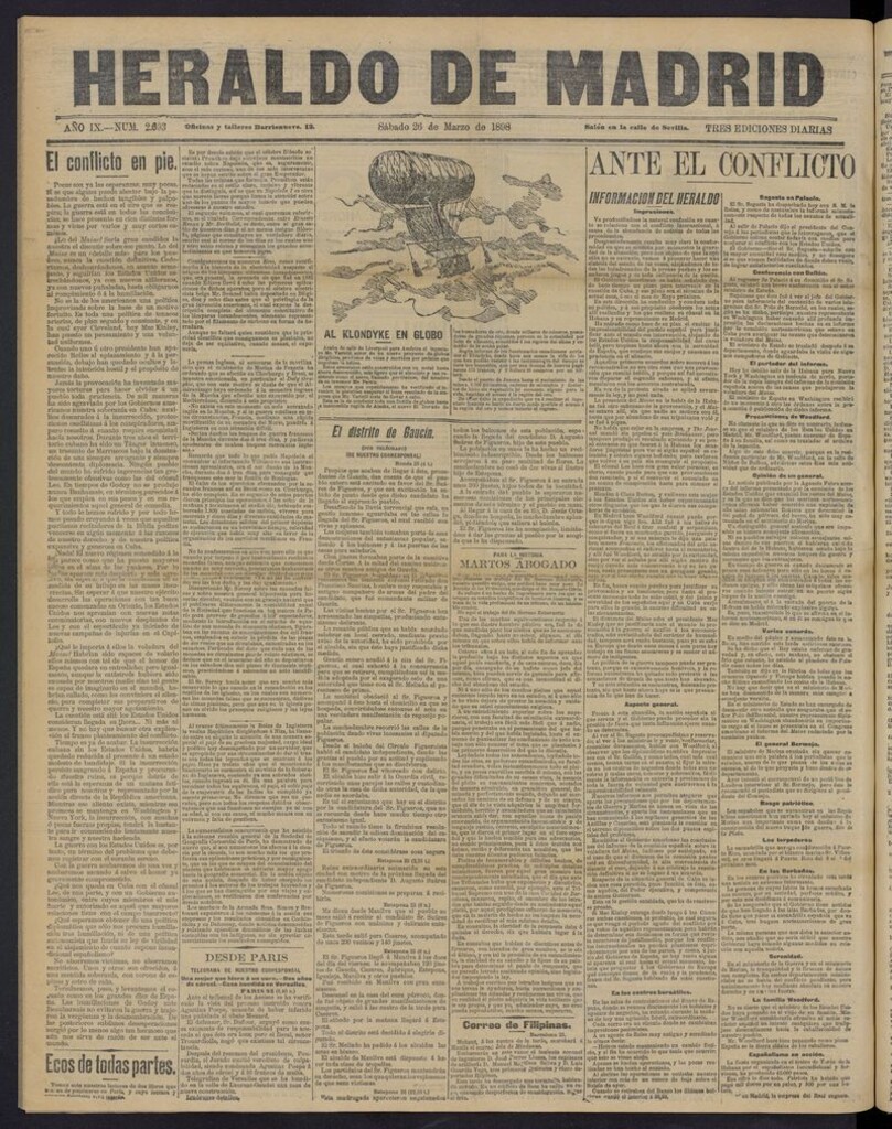 Miniatura de El Heraldo de Madrid: diario independiente del 26 de marzo de 1898