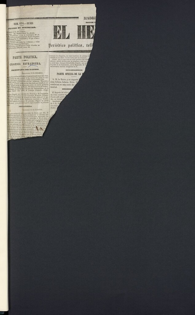 Miniatura de El heraldo, periódico de la tarde del 2 de enero de 1843