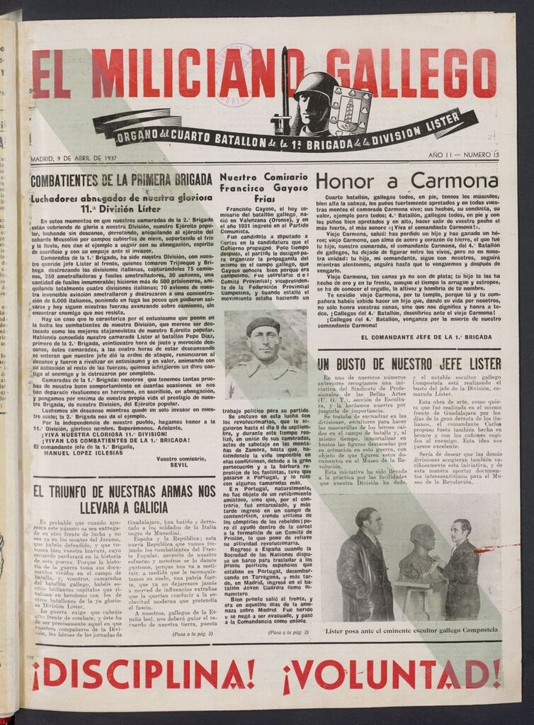 Miniatura de El Miliciano Gallego del 9 de abril de 1937