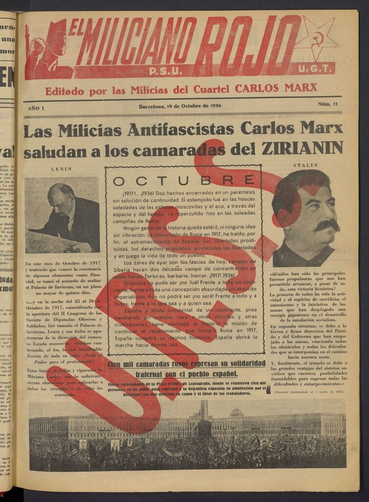 Miniatura de El Miliciano Rojo del 19 de octubre de 1936