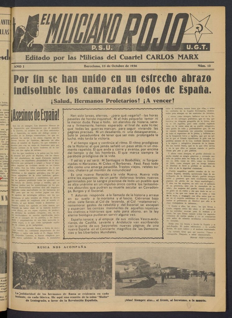Miniatura de El Miliciano Rojo del 23 de octubre de 1936