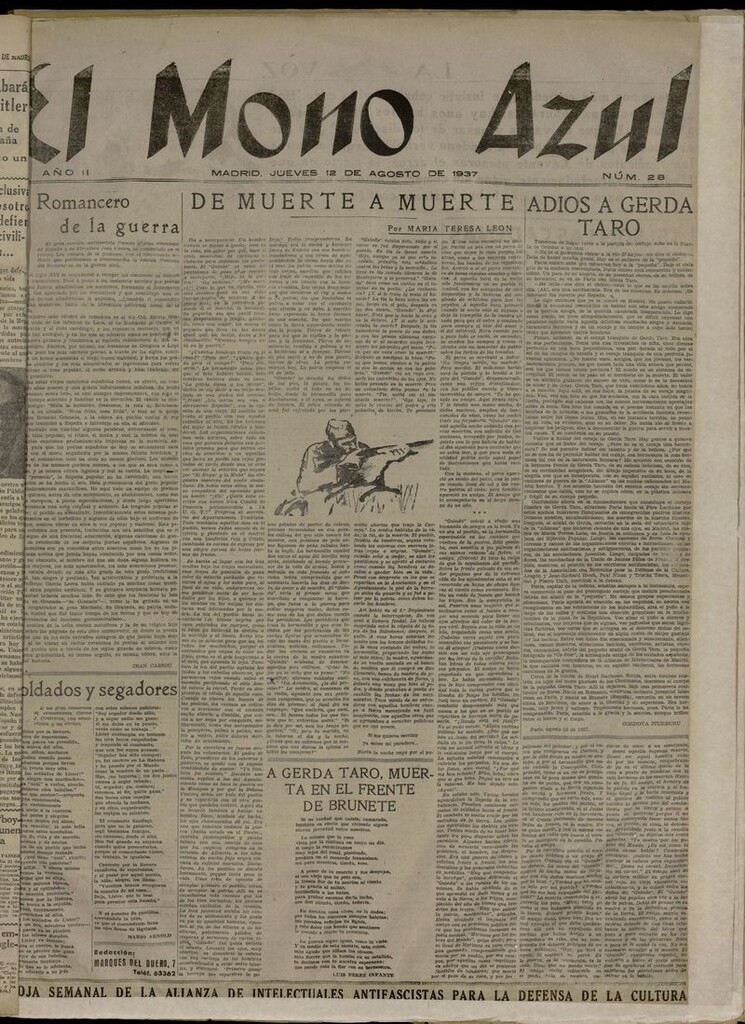 Miniatura de El Mono Azul del 12 de agosto de 1937