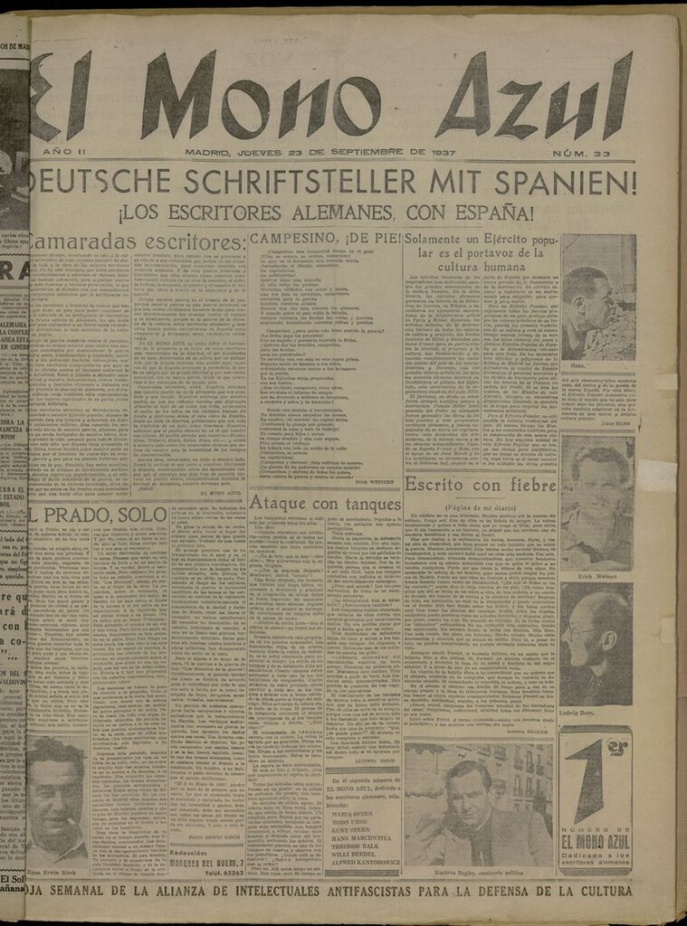 Miniatura de El Mono Azul del 23 de septiembre de 1937