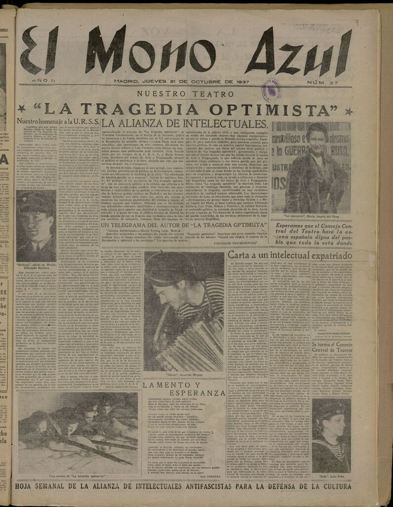Miniatura de El Mono Azul del 21 de octubre de 1937
