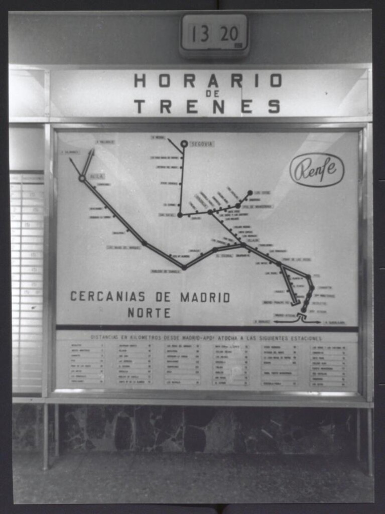 Miniatura de Mapa de cercanías en el apeadero de Atocha