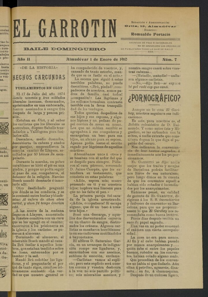 Miniatura de El Garrotín: baile dominguero del 1 de enero de 1910