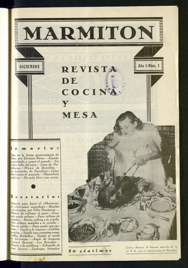 Miniatura de Marmitón: revista de cocina y mesa.