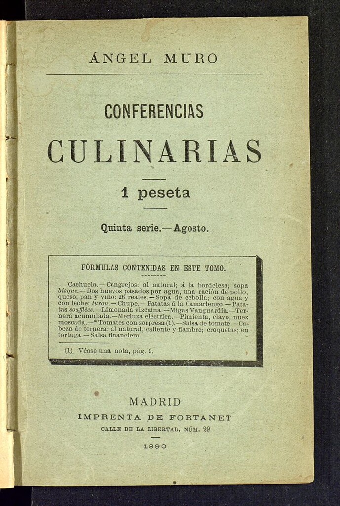 Miniatura de Conferencias culinarias