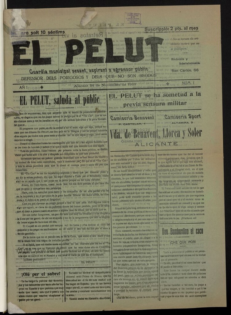 Miniatura de El Pelut del 24 de noviembre de 1923