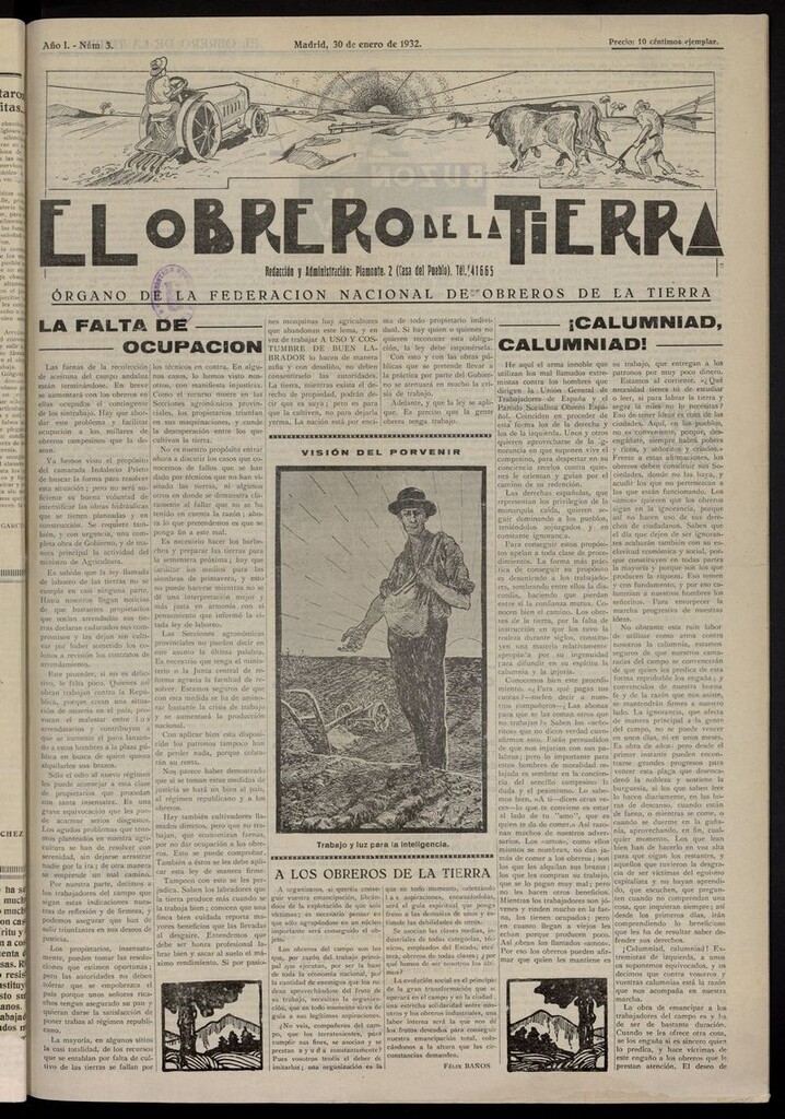 Miniatura de El obrero de la tierra del 30 de enero de 1932