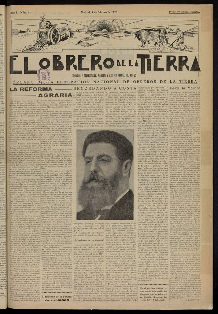 Miniatura de El obrero de la tierra del 5 de febrero de 1932