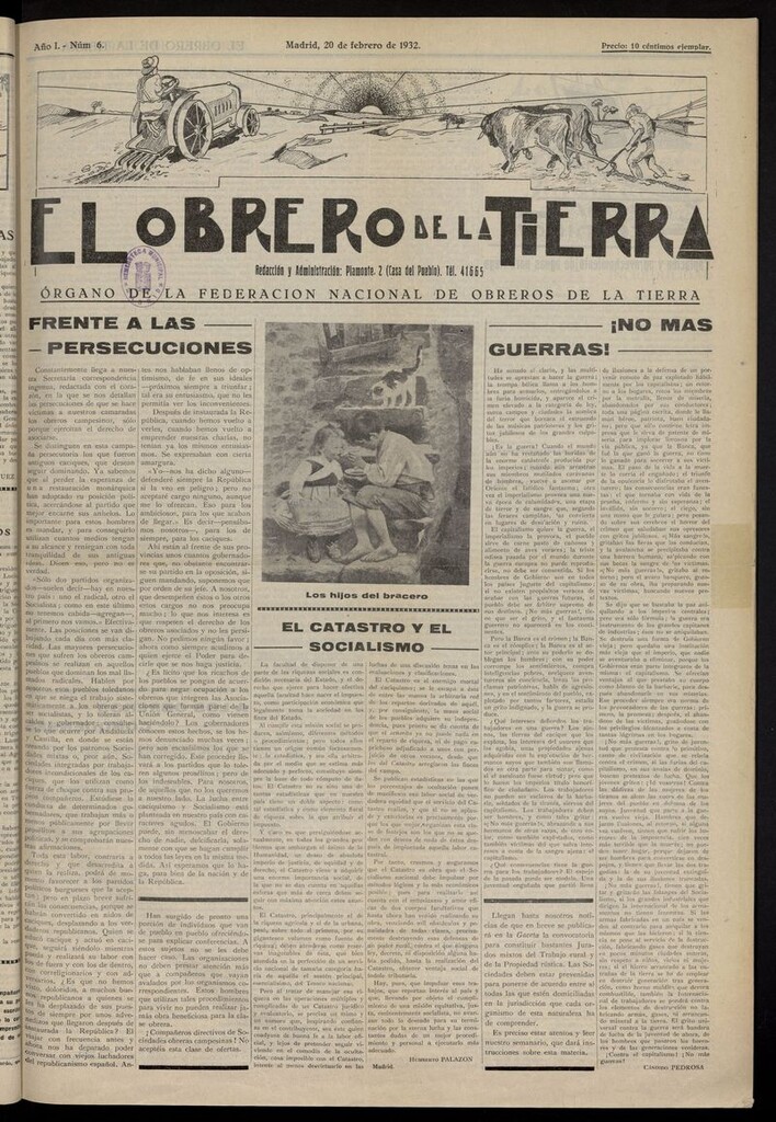 Miniatura de El obrero de la tierra del 20 de febrero de 1932