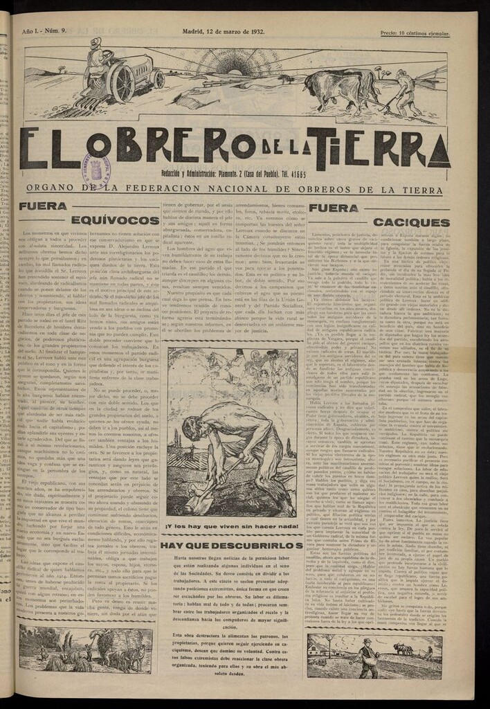 Miniatura de El obrero de la tierra del 12 de marzo de 1932