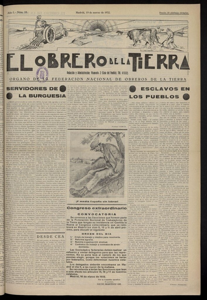 Miniatura de El obrero de la tierra del 19 de marzo de 1932