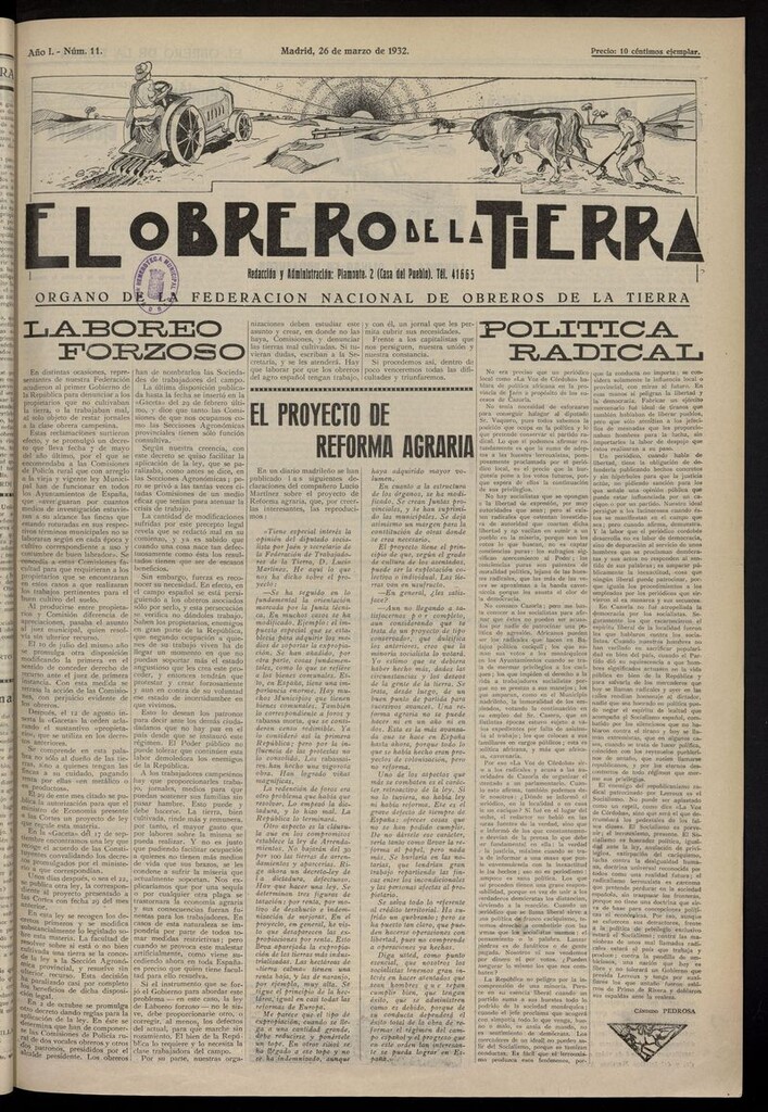 Miniatura de El obrero de la tierra del 26 de marzo de 1932