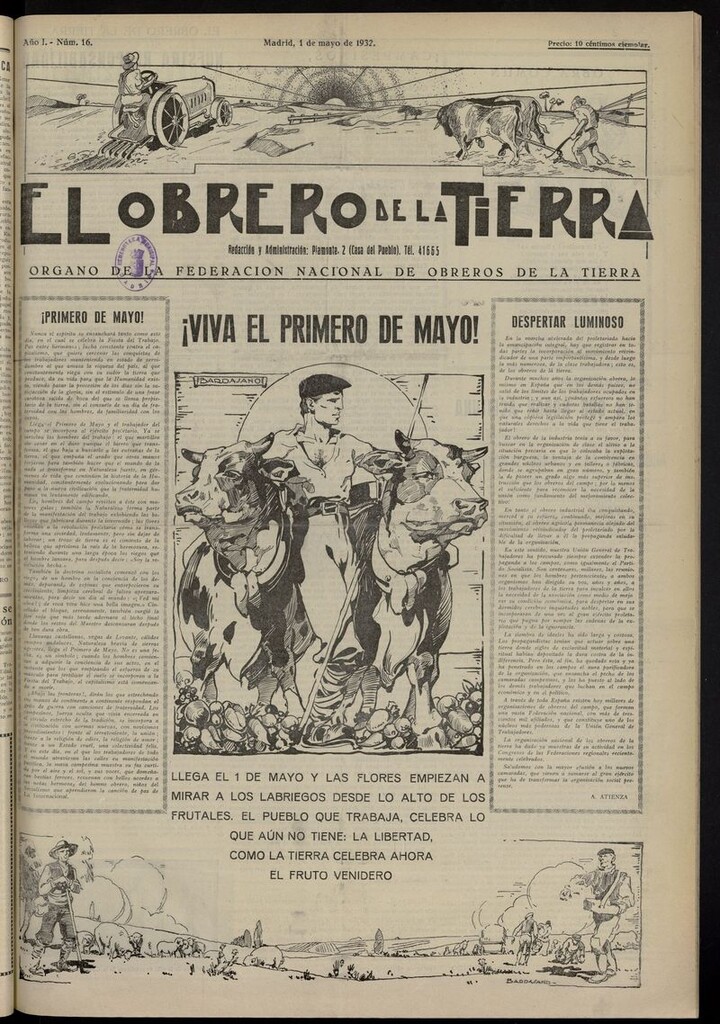 Miniatura de El obrero de la tierra del 1 de mayo de 1932
