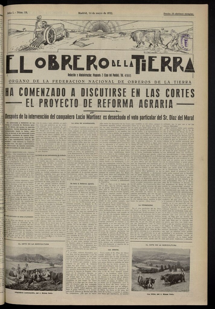 Miniatura de El obrero de la tierra del 14 de mayo de 1932