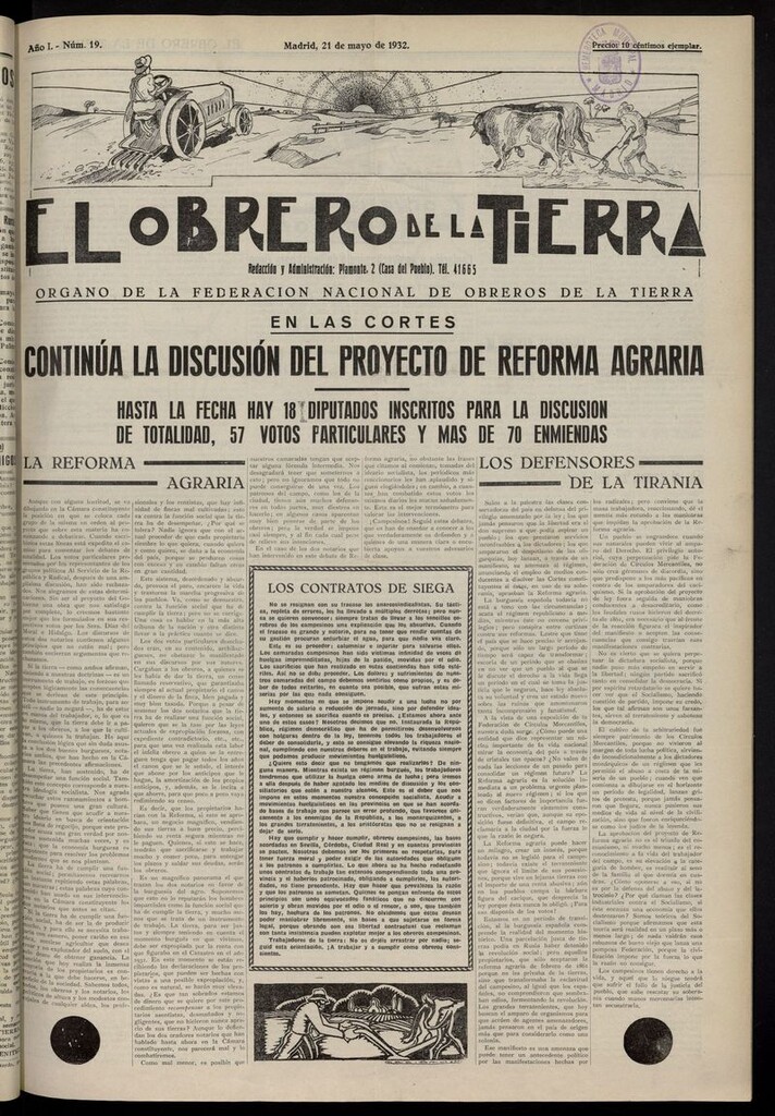 Miniatura de El obrero de la tierra del 21 de mayo de 1932