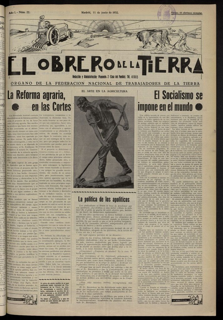 Miniatura de El obrero de la tierra del 11 de junio de 1932