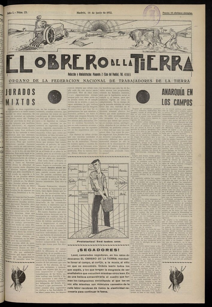 Miniatura de El obrero de la tierra del 18 de junio de 1932
