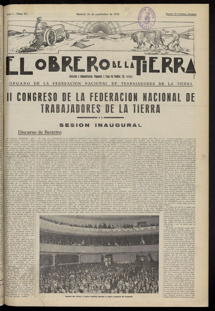 Miniatura de El obrero de la tierra del 24 de septiembre de 1932