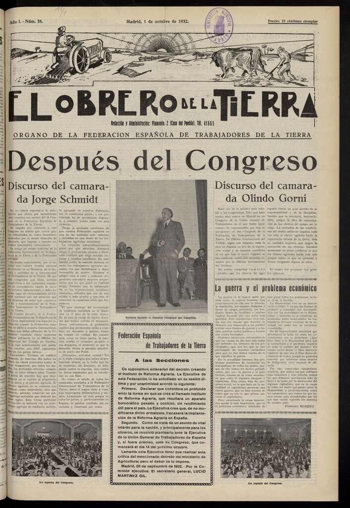 Miniatura de El obrero de la tierra del 1 de octubre de 1932