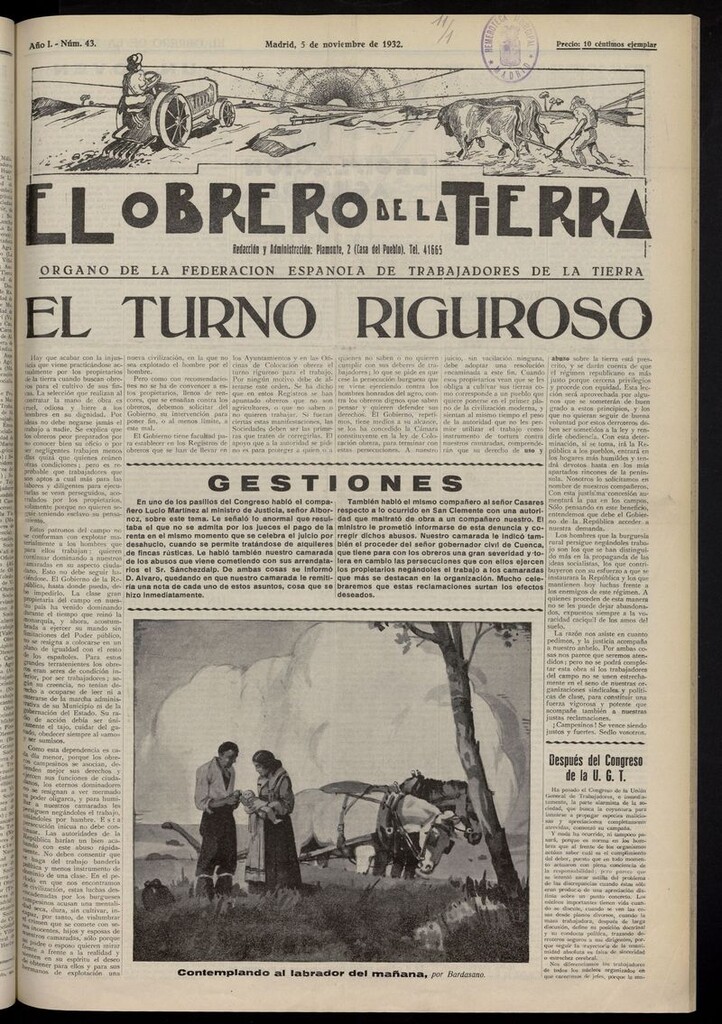 Miniatura de El obrero de la tierra del 5 de noviembre de 1932