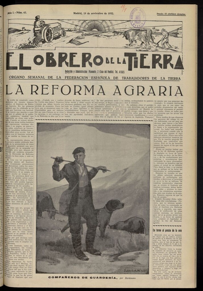Miniatura de El obrero de la tierra del 19 de noviembre de 1932