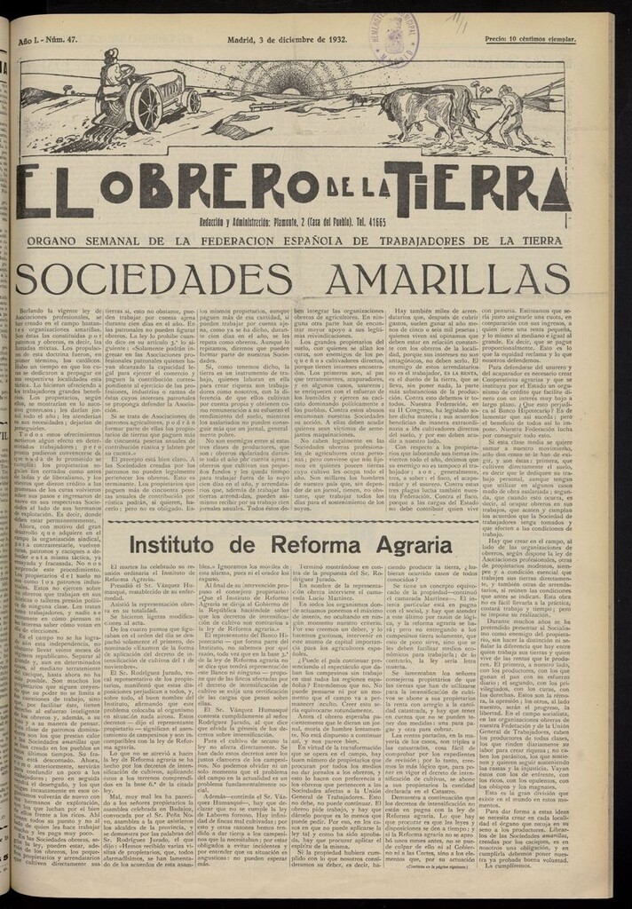 Miniatura de El obrero de la tierra del 3 de diciembre de 1932