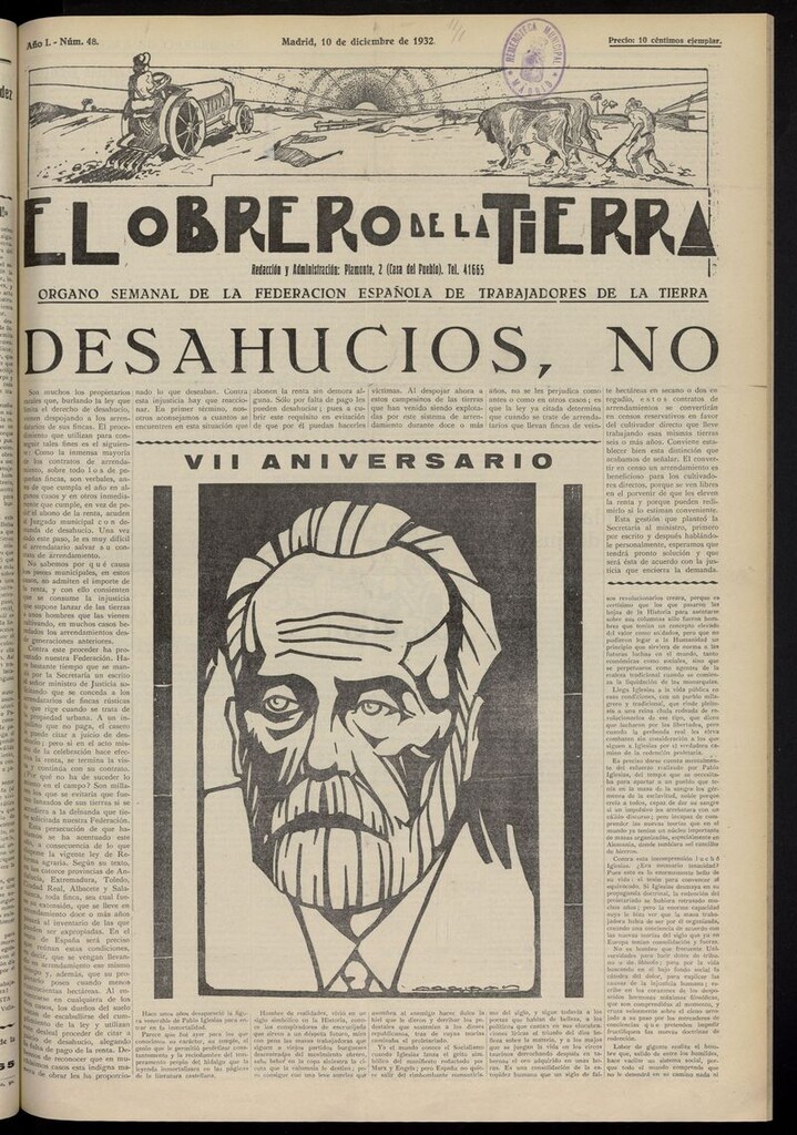 Miniatura de El obrero de la tierra del 10 de diciembre de 1932
