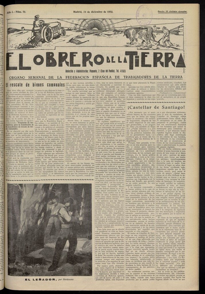 Miniatura de El obrero de la tierra del 24 de diciembre de 1932