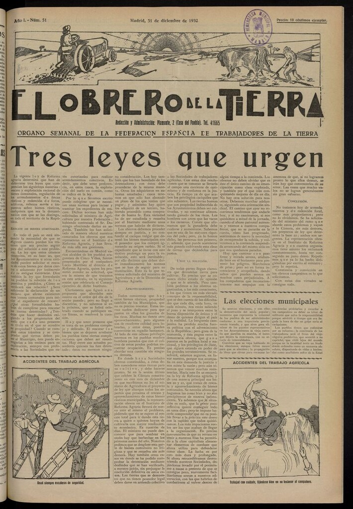Miniatura de El obrero de la tierra del 31 de diciembre de 1932