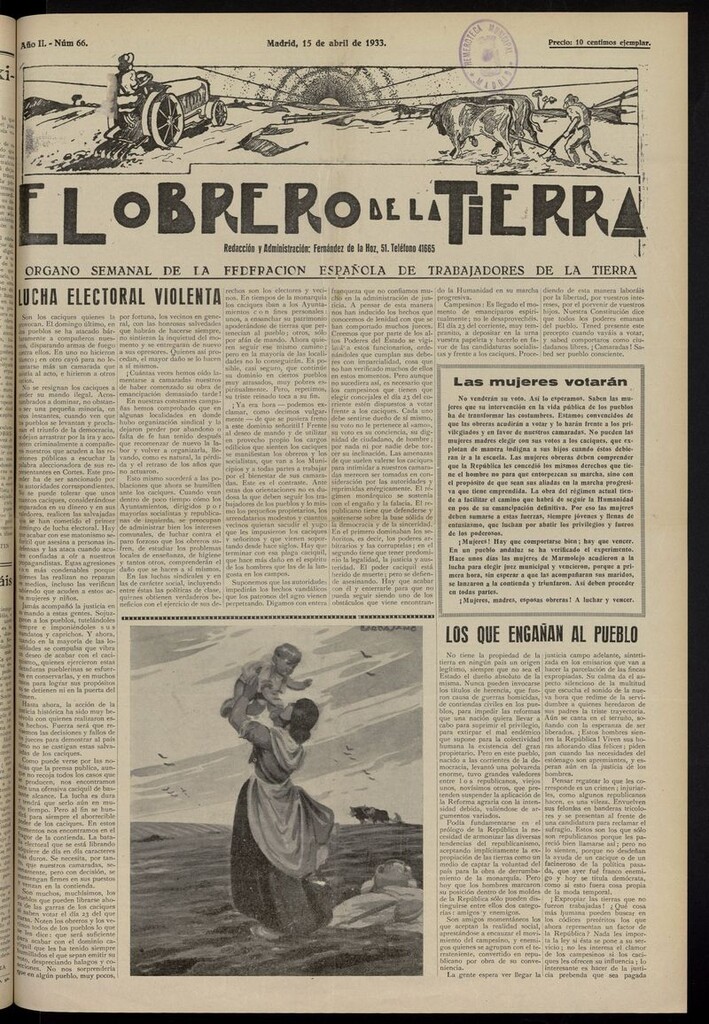 Miniatura de El obrero de la tierra del 15 de abril de 1933