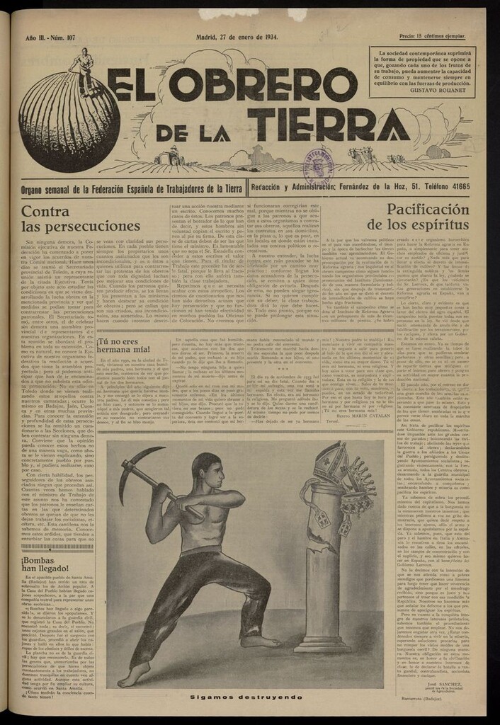 Miniatura de El obrero de la tierra del 27 de enero de 1934