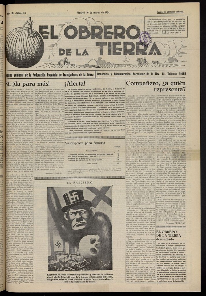 Miniatura de El obrero de la tierra del 10 de marzo de 1934