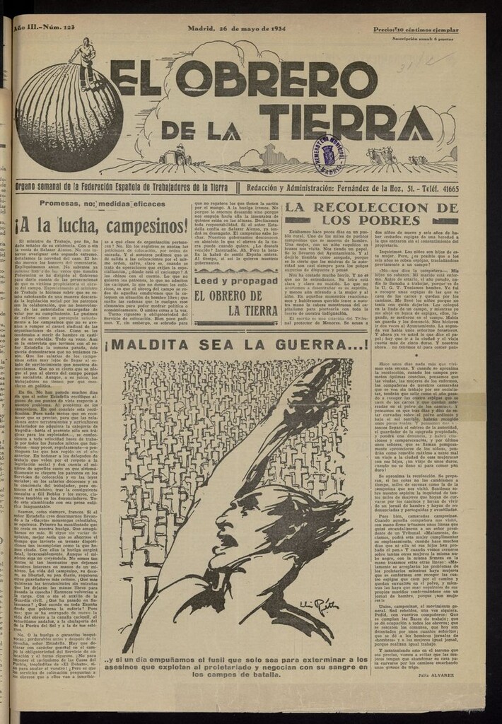 Miniatura de El obrero de la tierra del 26 de mayo de 1934