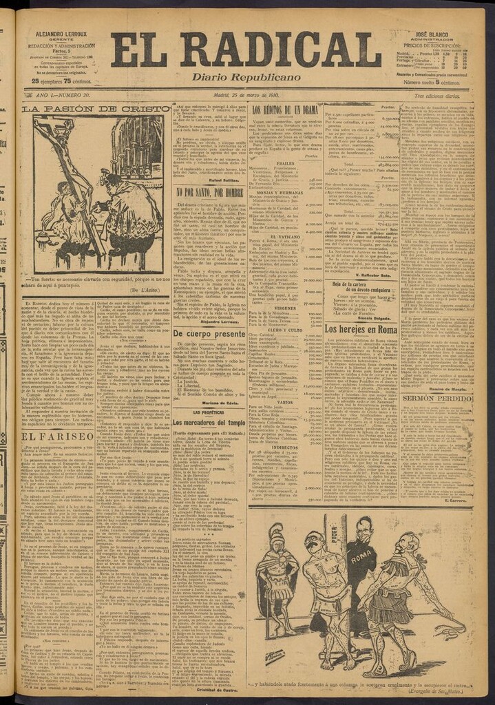 Miniatura de El Radical: diario republicano del 25 de marzo de 1910